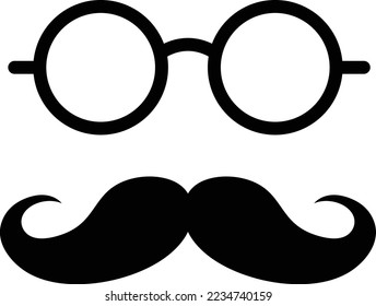 This is an illustration of the mustache and glasses icon.