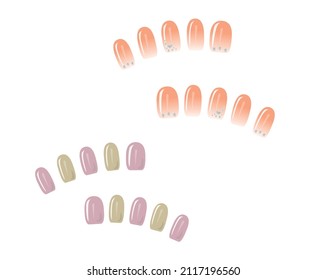 This is an illustration of a nail tip and nail polish.