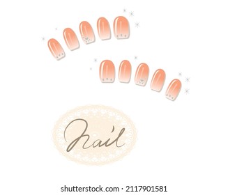 This is an illustration of a nail tip and nail polish.