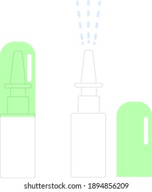 Das ist eine Illustration eines Nasenspray.