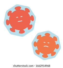 Dies ist eine Illustration des neuen Coronavirus. Es ist ein Bild der Inkubationszeit. Vektorillustration-Bild.