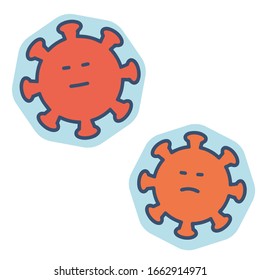 This is an illustration of the new Coronavirus. It is an image of the incubation period. Vector image.