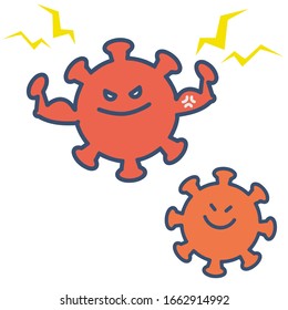 Esta es una ilustración del nuevo Coronavirus. Es una imagen que está proliferando. Imagen vectorial.