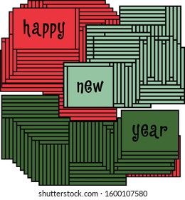 This is an illustration for the new year with an inscription in an interesting form.