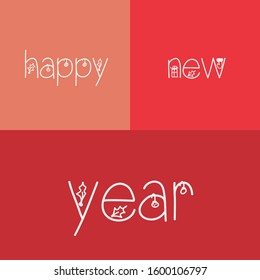 this is an illustration for the new year in red colors