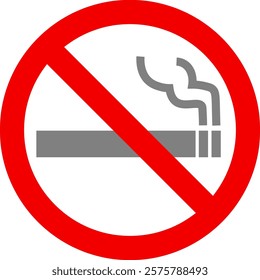 This is an illustration of a no-smoking mark (tobacco prohibited icon).