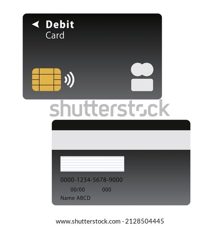 This is an illustration of a numberless debit card.