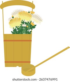 This is an illustration of an offering of flowers (tomb-service).