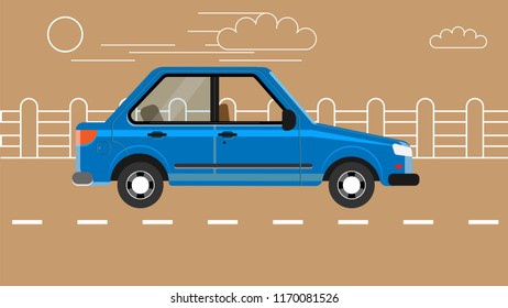 This Is An Illustration Of An Old Classic Car To Use For An Info-graphic Animation