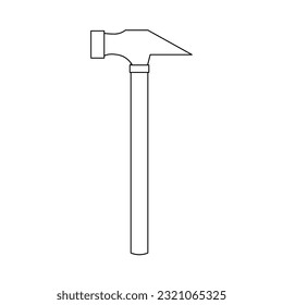This is an illustration of a one-ended hammer.