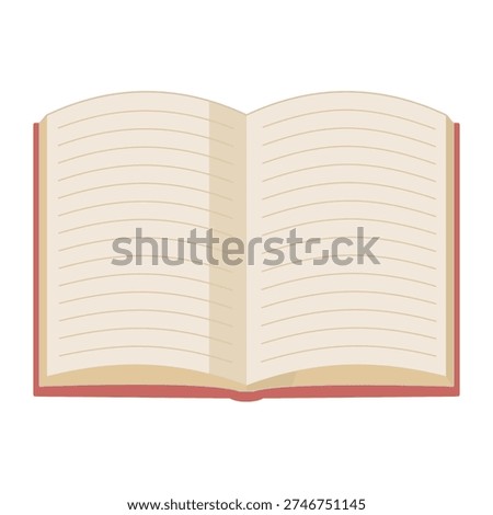 This is an illustration of an open book. It is an illustration of the image of writing and story.