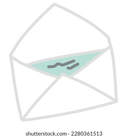 This is an illustration of an open letter with the letterhead inside visible.