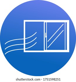 This is an illustration of opening a window for ventilation.