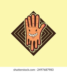 This is an illustration of a palm monster character