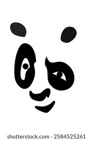 This is an illustration of a panda head