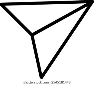 Esta é uma ilustração de um ícone de avião em papel (enviar marca).