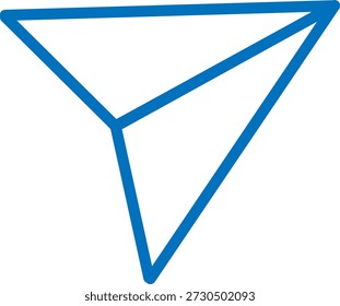This is an illustration of a paper airplane mark (send icon).