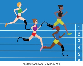 This is an illustration of a person with a disability participating in the universal relay.