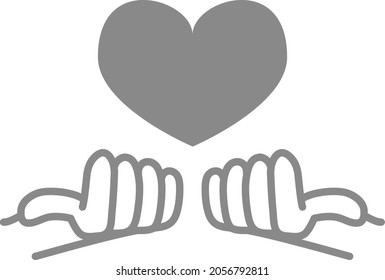 This is an illustration of a person receiving affection.
