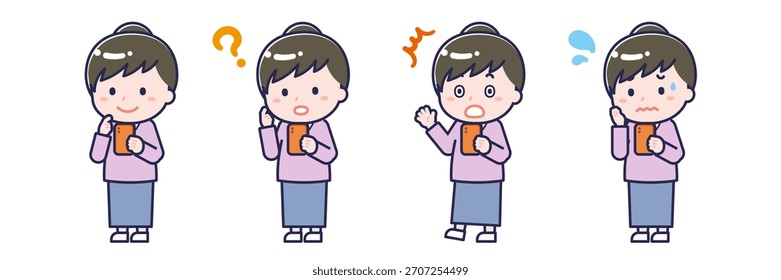 This is an illustration of a person using a smartphone.