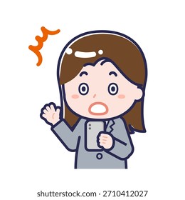 Esta es una ilustración de una persona que usa un teléfono inteligente.