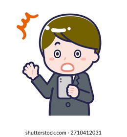 Esta é uma ilustração de uma pessoa usando um smartphone.