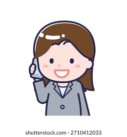 This is an illustration of a person using a smartphone.