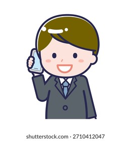 Esta es una ilustración de una persona que usa un teléfono inteligente.