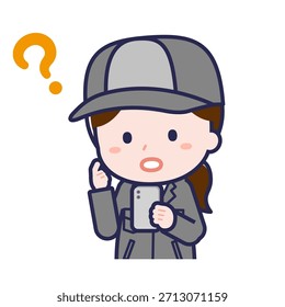 Esta es una ilustración de una persona que usa un teléfono inteligente.