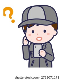 Esta es una ilustración de una persona que usa un teléfono inteligente.