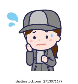 This is an illustration of a person using a smartphone.