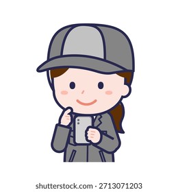 Esta es una ilustración de una persona que usa un teléfono inteligente.