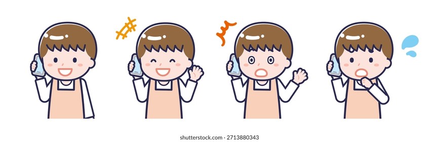 This is an illustration of a person using a smartphone.