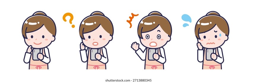Esta es una ilustración de una persona que usa un teléfono inteligente.