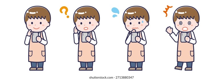 Esta es una ilustración de una persona que usa un teléfono inteligente.