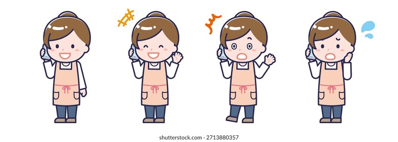 Esta es una ilustración de una persona que usa un teléfono inteligente.