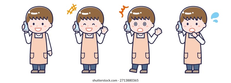 Esta es una ilustración de una persona que usa un teléfono inteligente.