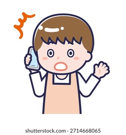 Esta es una ilustración de una persona que usa un teléfono inteligente.