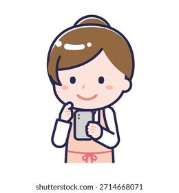 Esta é uma ilustração de uma pessoa usando um smartphone.