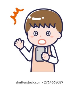 Esta es una ilustración de una persona que usa un teléfono inteligente.