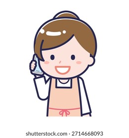 Dies ist eine Illustration einer Person, die ein Smartphone benutzt.