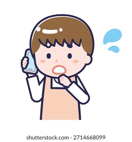 Esta es una ilustración de una persona que usa un teléfono inteligente.