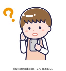 Esta es una ilustración de una persona que usa un teléfono inteligente.