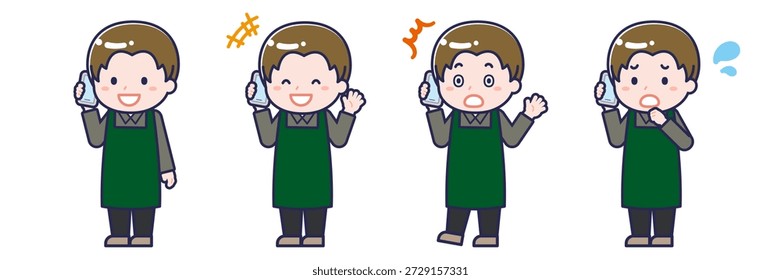 Esta es una ilustración de una persona que usa un teléfono inteligente.