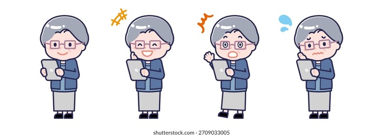 Esta es una ilustración de una persona usando una tableta.
