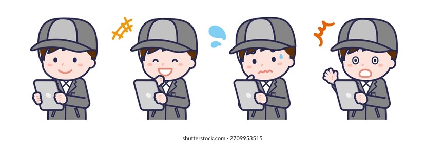 Esta es una ilustración de una persona usando una tableta.