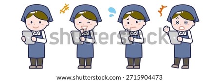 This is an illustration of a person using a tablet.