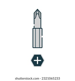 This is an illustration of a Phillips drill bit.