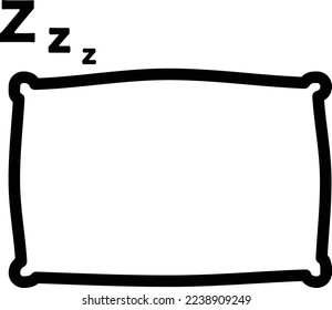 This is an illustration of a pillow icon.