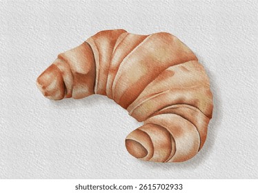 this is the illustration of The plain croissant